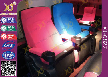 China Luxury Cinema Seat Fabric Upholstery Stadium Theater Seating With Cup Holder supplier