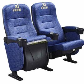 China Comfortable Fireproof Armed Roll Up Theatre Seating Chairs / Cinema Seats supplier