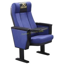 China Classic Church Auditorium Seating With Plastic Writing Pad Table / Movie Theater Chairs supplier
