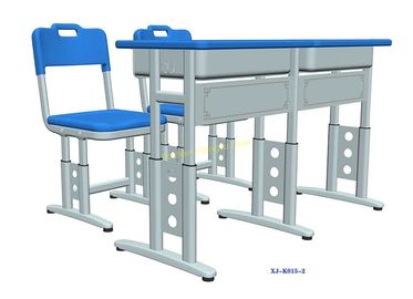 China Standard Ergonomics Study Double Seat School Desk And Chair Set Enviornmental Friendly supplier