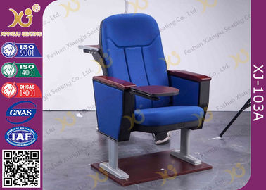 China Anti Stain Fabric Material Auditorium Chairs With Normal Iron Leg Box And Table supplier
