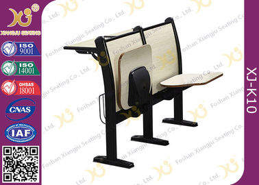 China 18MM Composite Board Folded Seat School Desk And Chair With Strong Metal Frame supplier