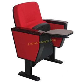 China Meeting Room / Classroom Fold Up Seating Auditorium Chairs With Wooden Writing Tablet supplier
