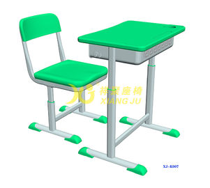China Height Hollow Polythylene Adjustable Student Desk And Chair Set Size 600*400mm supplier