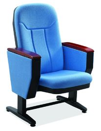 China Movable Foot Fold Up Fabric Auditorium Chairs With PP Back / Church Hall Chair supplier