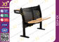 Fireproof Fixed Floor Wooden School Desk And Chair College Classroom Furniture supplier