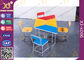 Colorful Collaborative Study Spliced Desk And Chair For High School Student supplier