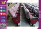 Red Church Hall Theater Room Seating With Row Number Rubber Wood Arm Rest supplier