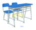 Metal Material Double Student Desk And Chair Set For Middle School Classroom supplier