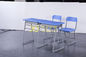 Metal Material Double Student Desk And Chair Set For Middle School Classroom supplier
